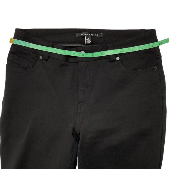 ANDREW MARC Slim Leg Ponte Knit Womens Pants in Black Size 6 - Picture 6 of 8